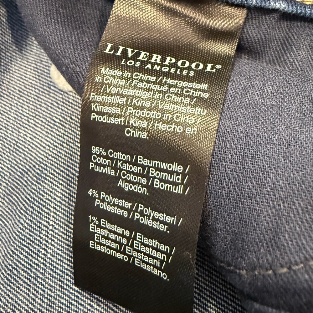 Liverpool Los Angeles cropped jeans rolled raw hem SZ 6/28 - Picture 6 of 12
